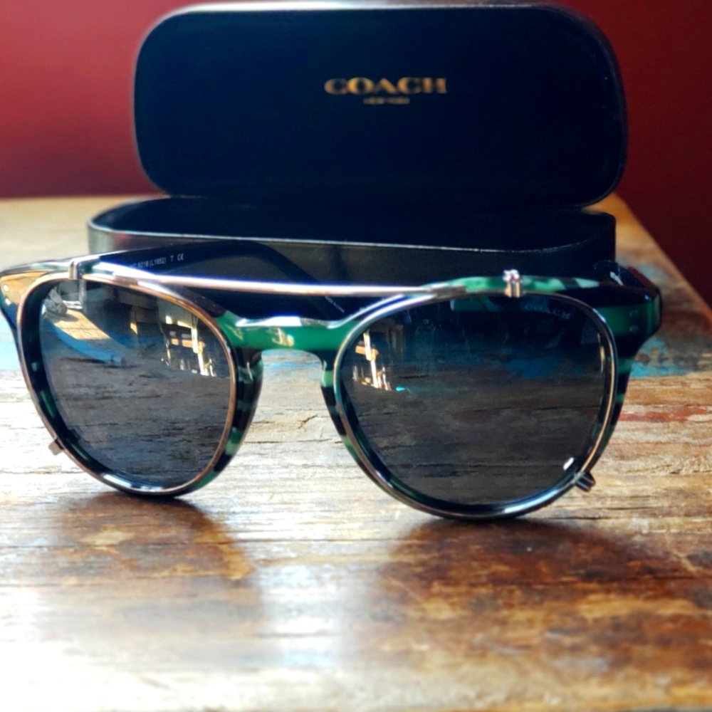 •X•Emerald Coach sunglasses